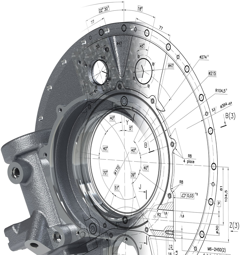 3D-Modell eines Industrieteils